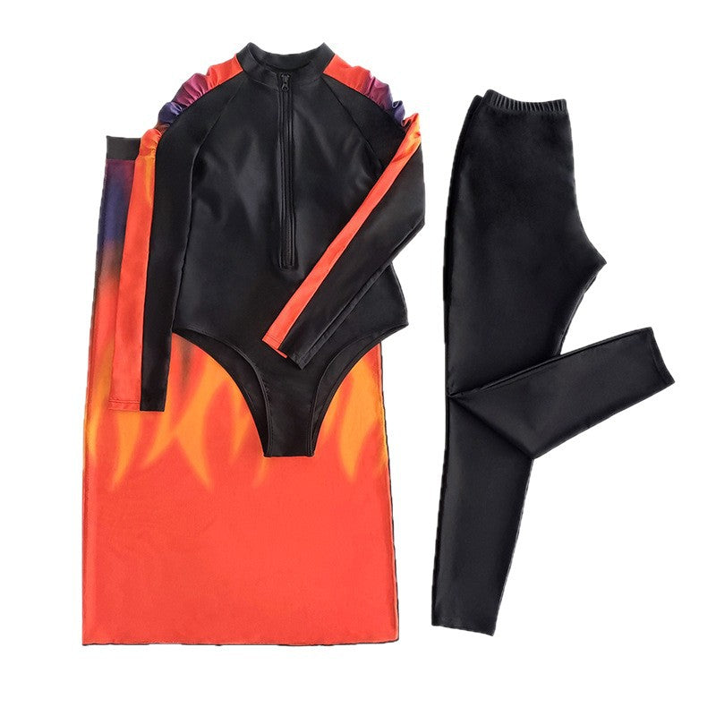 Damen Sportlicher Einteiler mit hohem Kragen und seitlichem Wickel-Design EB