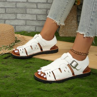 Damen Komfortable Riemchen-Sandalen mit verstellbaren Schnallen EB