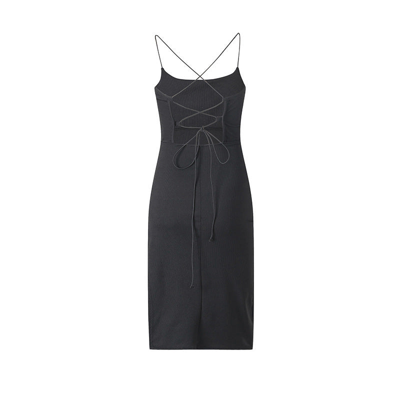 Damen Laced Back Bodycon Kleid EB