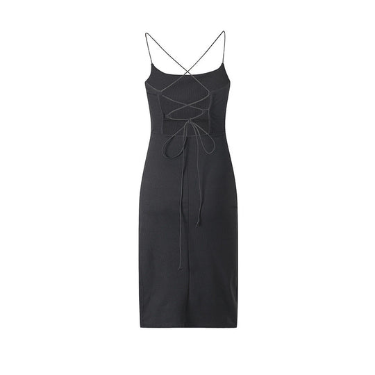 Damen Laced Back Bodycon Kleid EB