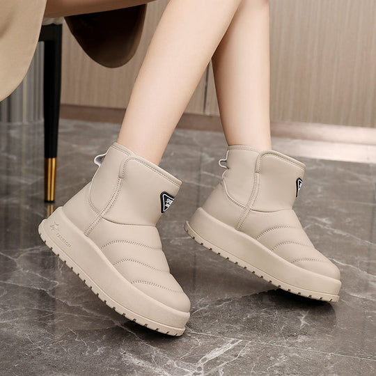 Damen warme Winterstiefel mit kuscheligem Innenfutter und robustem Profil EB