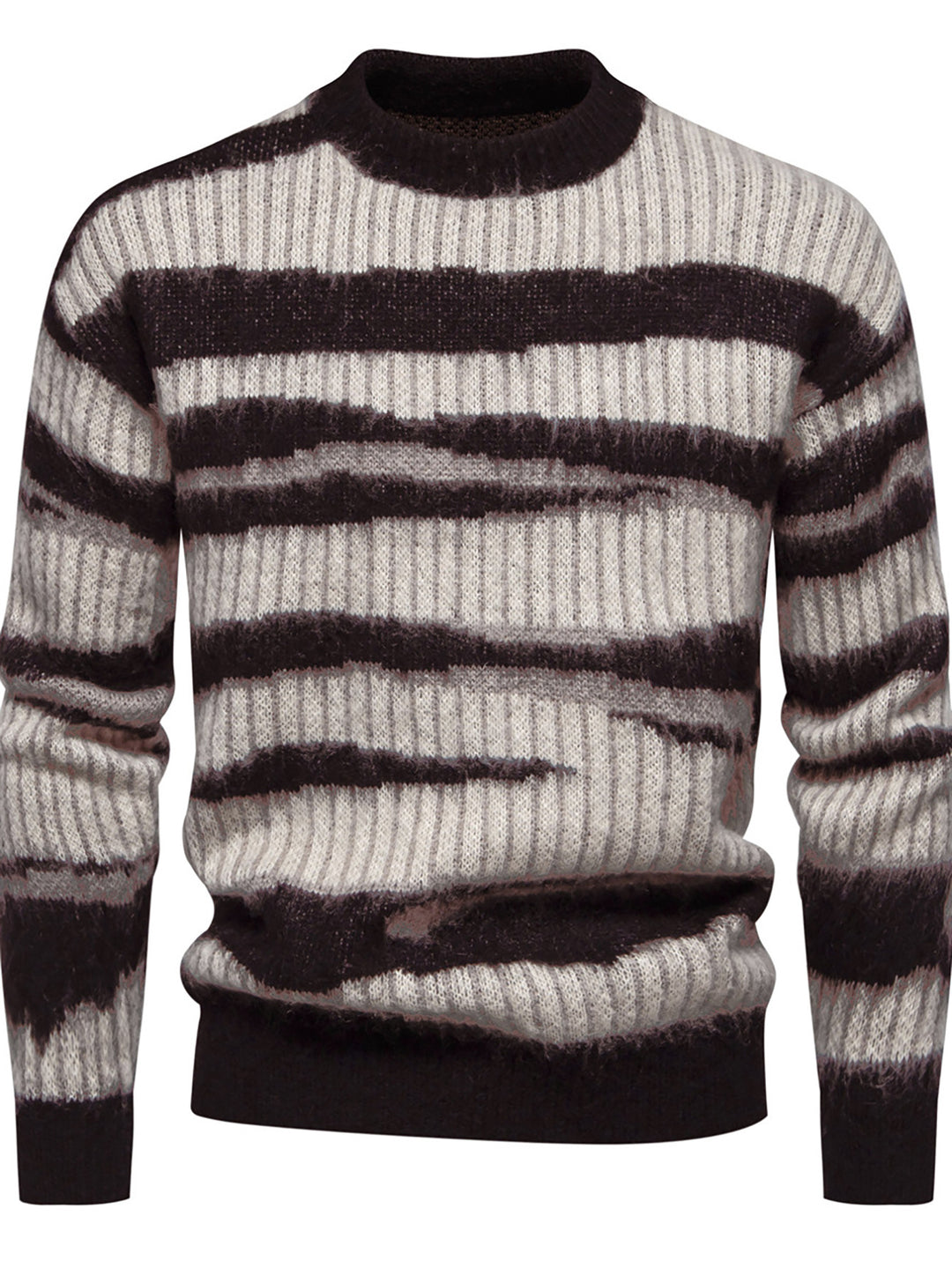 Herren modischer Strickpullover mit einzigartigem Streifenmuster EB