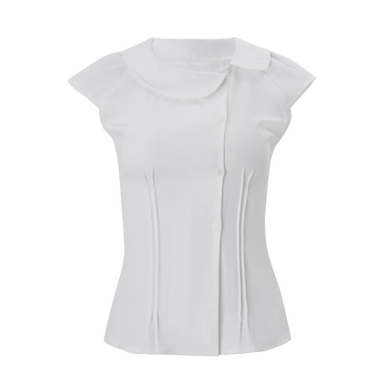Damen Blusenshirt mit elegantem Kragen und tailliertem Schnitt EB