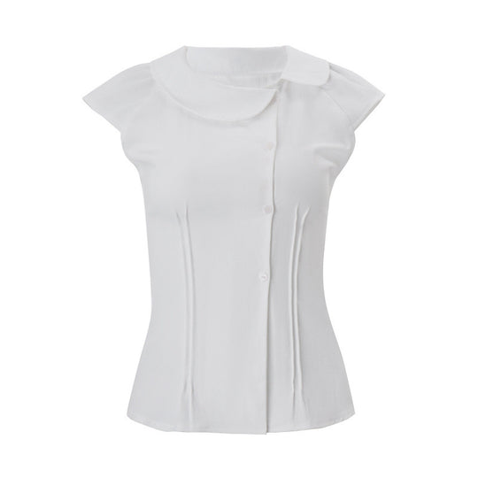 Damen Blusenshirt mit elegantem Kragen und tailliertem Schnitt EB