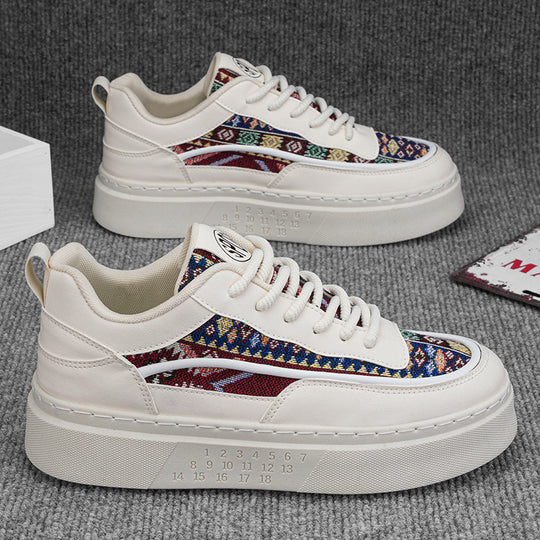 Damen modische Sneaker mit farbenfrohem asiatischem Muster EB