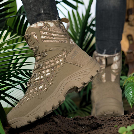 Herren vielseitige Outdoor-Stiefel mit hoher Knöchelunterstützung und rutschfester Sohle EB