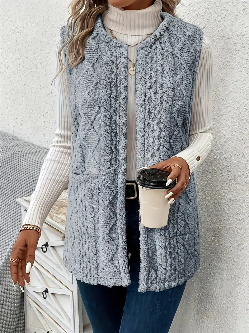 Damen Strickweste mit luxuriösem Obermaterial EB