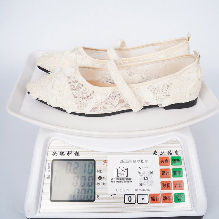 Damen elegante Ballerinas mit floralen Applikationen EB