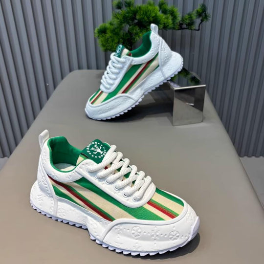 Damen Sportliche Sneakers mit atmungsaktivem Mesh und stoßdämpfender Sohle EB