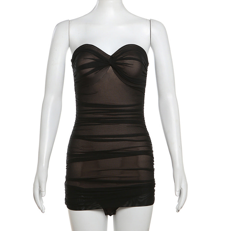 Damen Bandeau-Badeanzug mit raffinierter Raffung und figurformendem Design EB