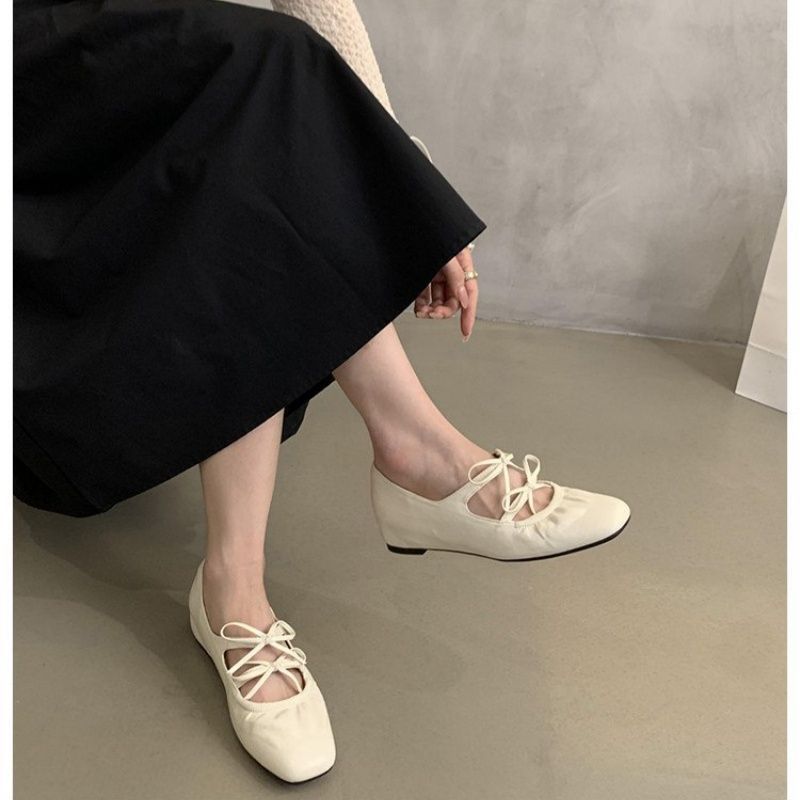 Damen elegante Mules mit raffiniertem Schnür-Design EB