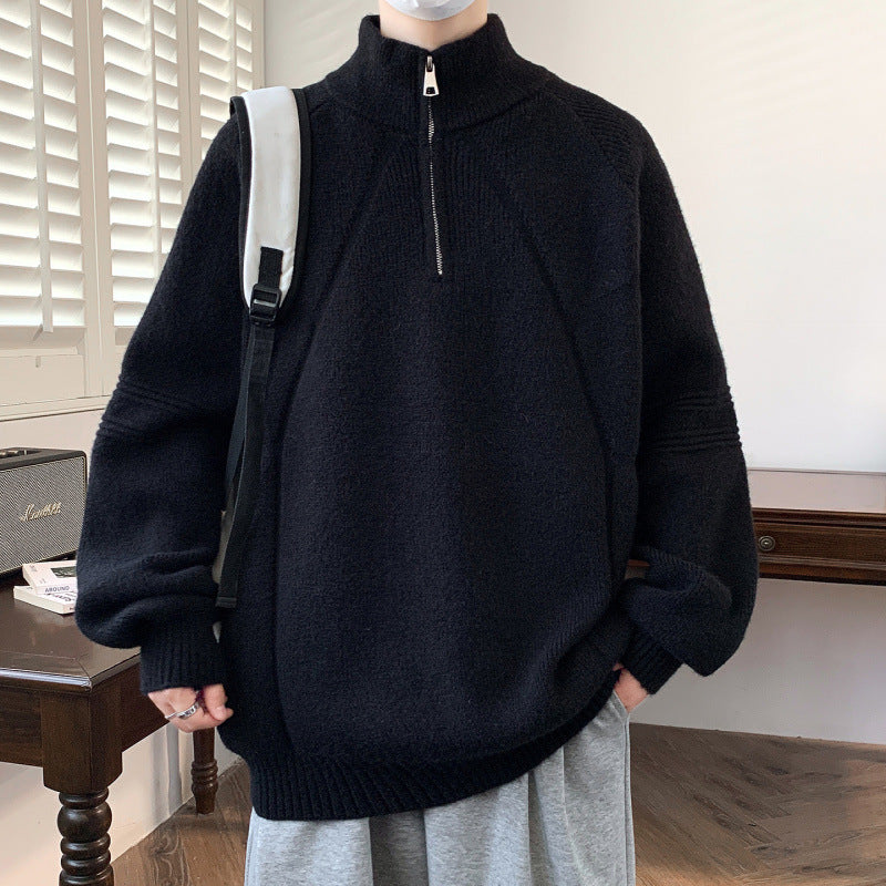 Damen Kapuzenpullover mit hohem Kragen und praktischem Reißverschluss EB