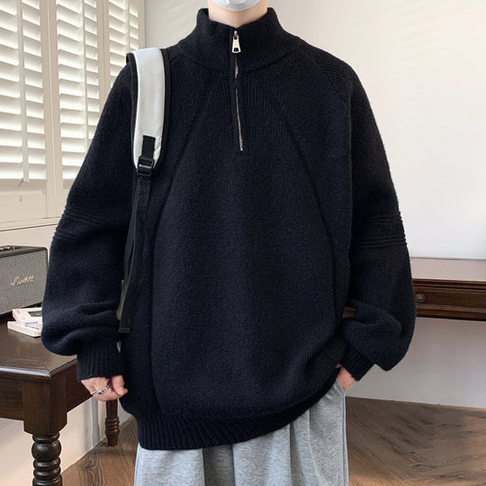 Damen Kapuzenpullover mit hohem Kragen und praktischem Reißverschluss EB