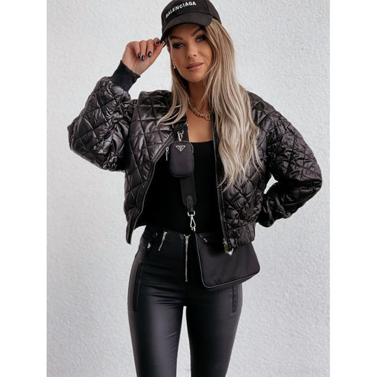 Damen Steppjacke mit elastischem Bund und praktischen Taschen EB