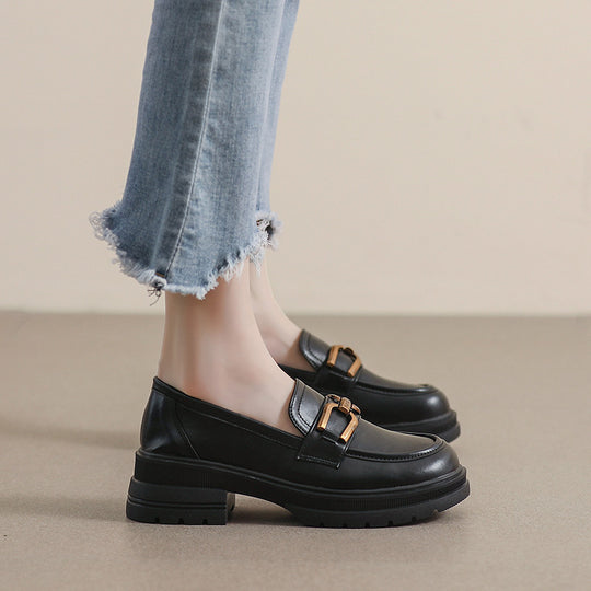 Damen Mokassins mit schickem Schnallen-Detail EB