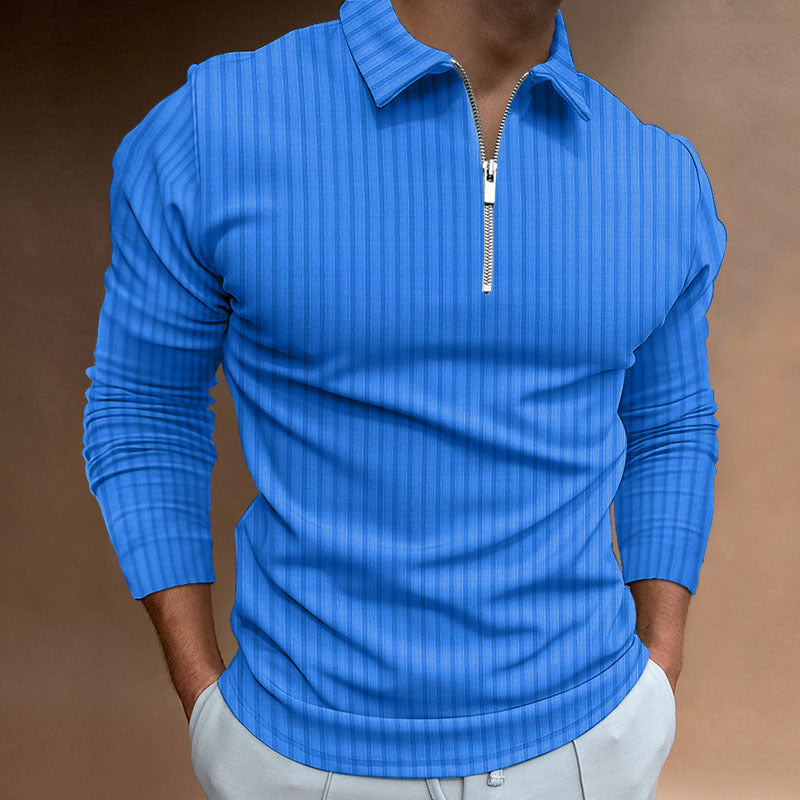 Herren modischer Poloshirt mit Reißverschluss EB