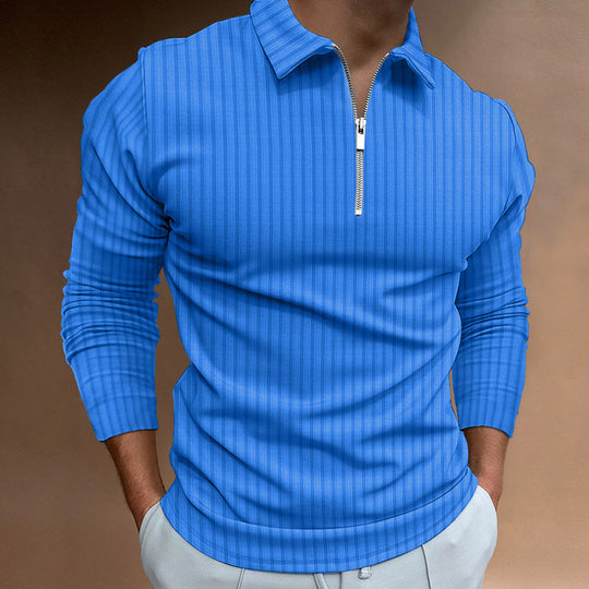 Herren modischer Poloshirt mit Reißverschluss EB