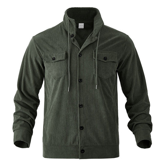 Herren Cordjacke mit vertikaler Struktur und praktischen Brusttaschen EB