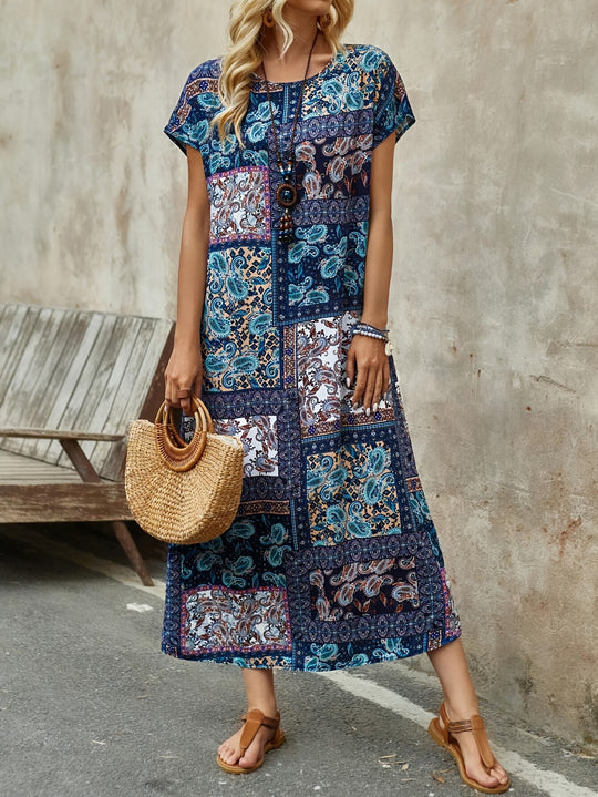 Damen Maxikleid mit Paisleymuster EB