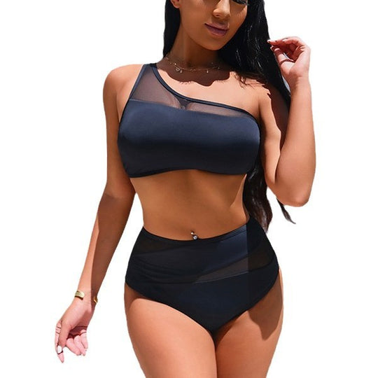 Damen Einseitiger Bikini mit sportlichem Design EB