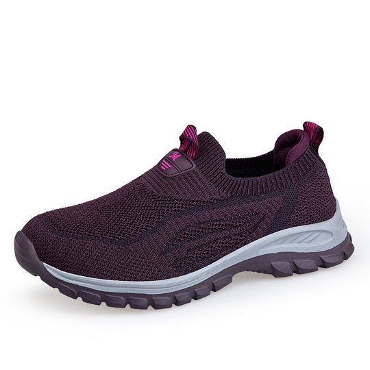 Damen Komfortable Slip-On Freizeitschuhe EB