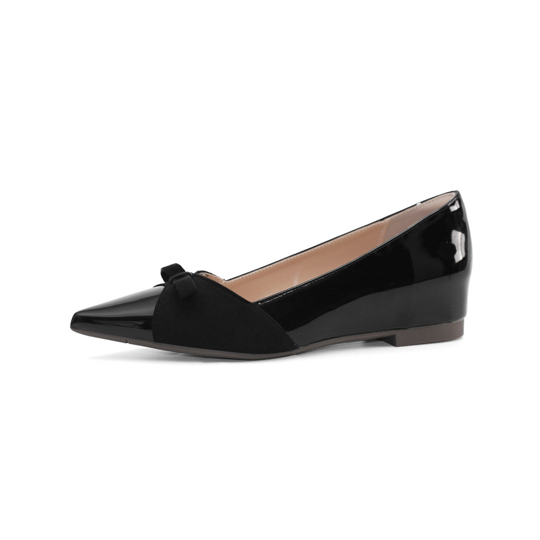 Damen Ballerinas mit elastischem Riemen und edlem Schleifenakzent EB