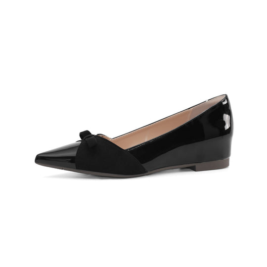 Damen Ballerinas mit elastischem Riemen und edlem Schleifenakzent EB