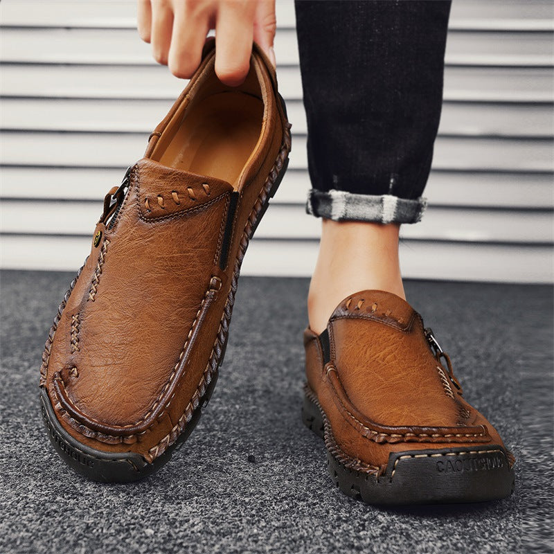 Herren Elegante und bequeme Mokassins mit Reißverschluss EB