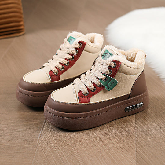 Damen Winterliche High-Top Sneakers mit kuscheligem Innenfutter und dämpfender Sohle EB