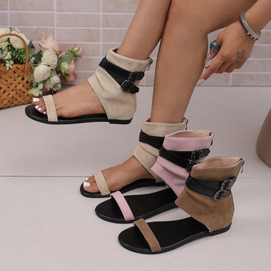 Damen Elegante Ankle-Sandalen mit verstellbaren Riemen EB