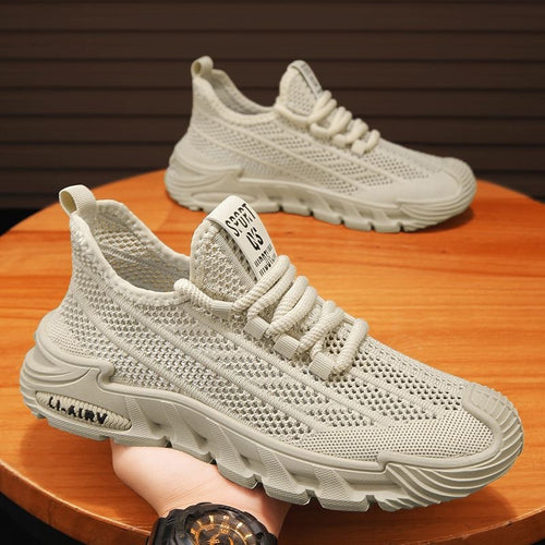 Damen Atmungsaktive Sportsneakers mit elastischer Schnürung und robustem Sohlenprofil EB