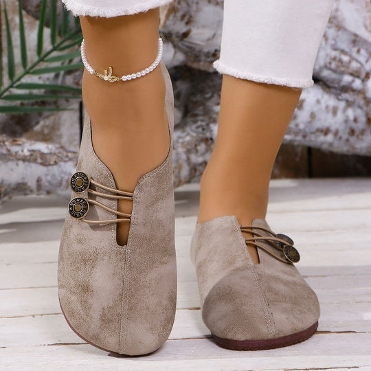 Damen Alltagsschuhe mit elegantem Knopfdetail und bequemem Innenfutter EB
