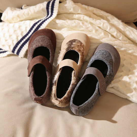 Damen Hausschuhe mit verstellbarem Riemen und weichem Innenfutter EB