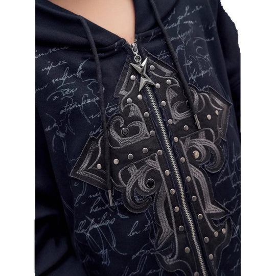 Damen Oversized Hoodie mit detailreichem Druck EB