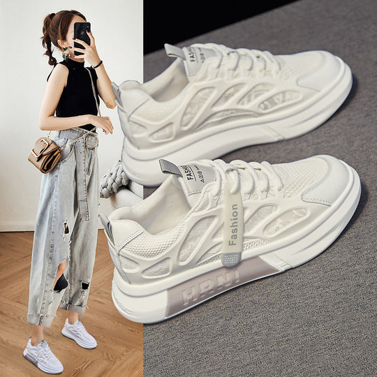 Damen Sportliche Sneaker mit atmungsaktiver Netzstruktur und ergonomischer Dämpfung EB