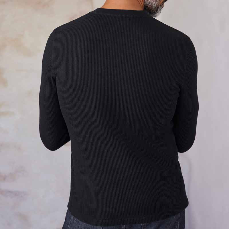 Herren Strick-Thermo-Oberteil mit Knopfleiste EB