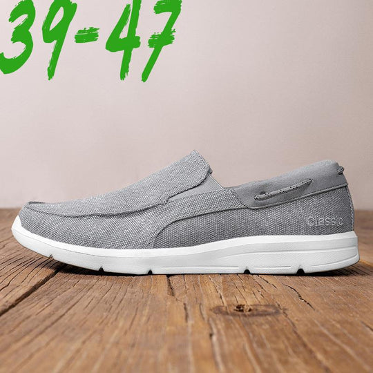 Herren nan legerer Canvas-Slipper mit elastischem Einsatz und stoßdämpfender Leichtsohle EB