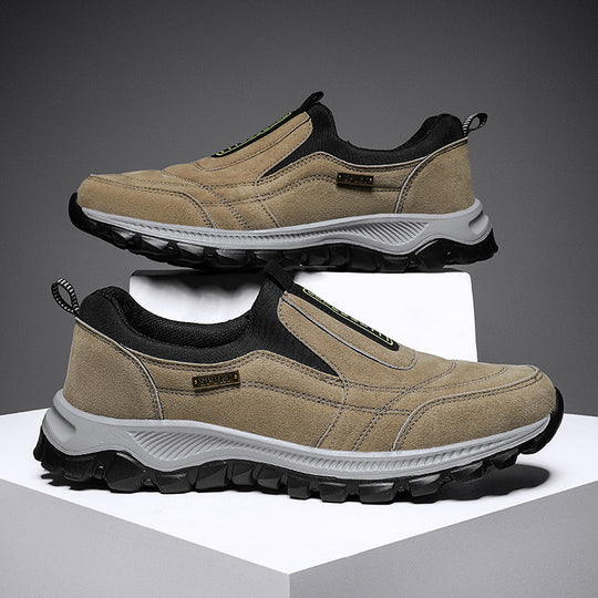 Herren robuste Slip-On Outdoor-Sneaker aus Veloursimitat mit griffiger Trailsohle EB
