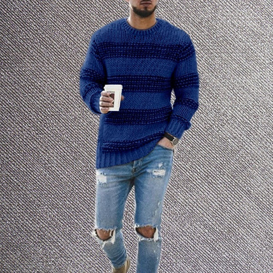 Herren Strickpullover mit strukturiertem Muster und modernem Schnitt EB