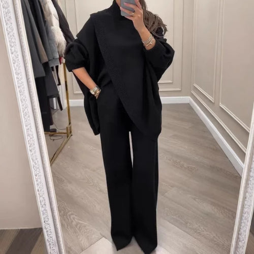 Damen Lässiger Strickanzug mit weitem Schnitt EB