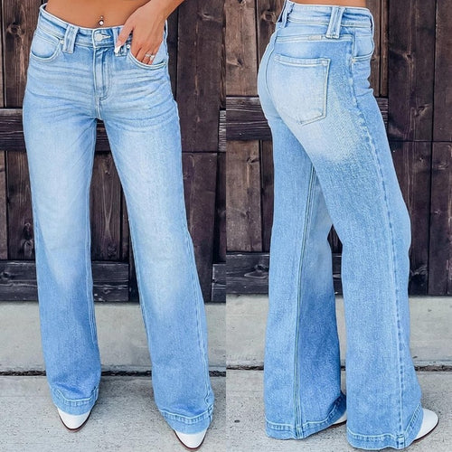 Damen weite Jeanshose EB