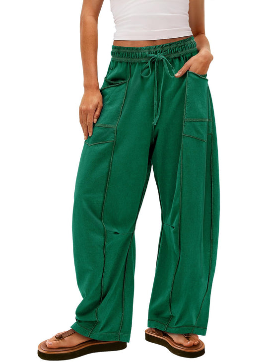 Damen Gemütliche und lässige Freizeithose mit großen Taschen EB