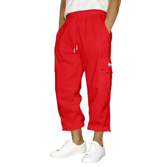Damen Cargo-Hose mit elastischem Bund und praktischen Seitentaschen EB