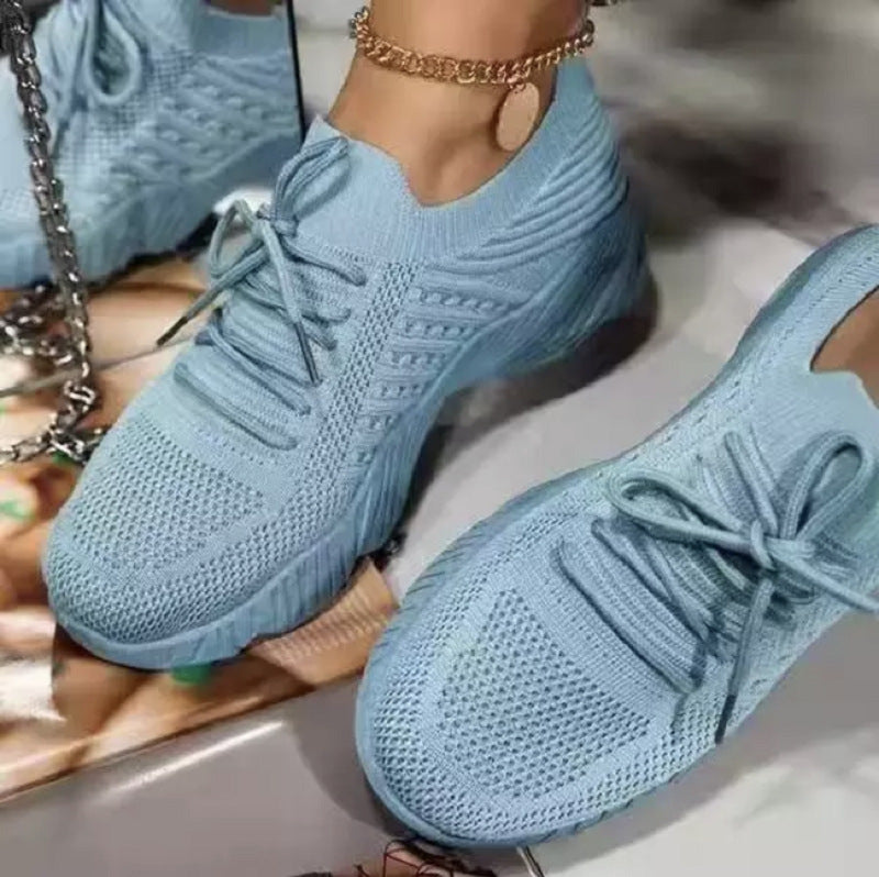 Damen  leichte Strick-Sneaker mit sockenähnlichem Obermaterial, gepolsterter Komfortsohle und flexibler Profil-Laufsohle EB