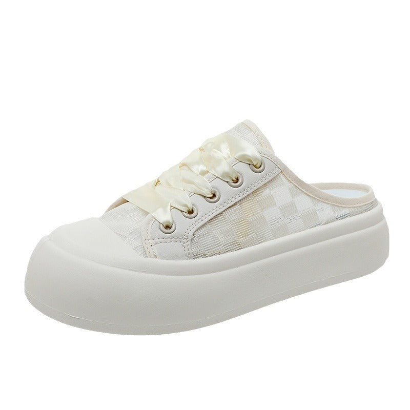 Damen Slip-On Sneakers im modernen Design mit transparentem Obermaterial und bequemer Sohle EB