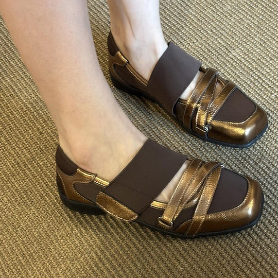 Damen bequeme Slipper mit modernem Riemendesign EB
