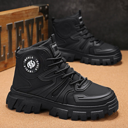 Damen Robust und stilvoller High-Top Stiefel mit rutschfester Sohle und stoßdämpfendem Innenfutter EB