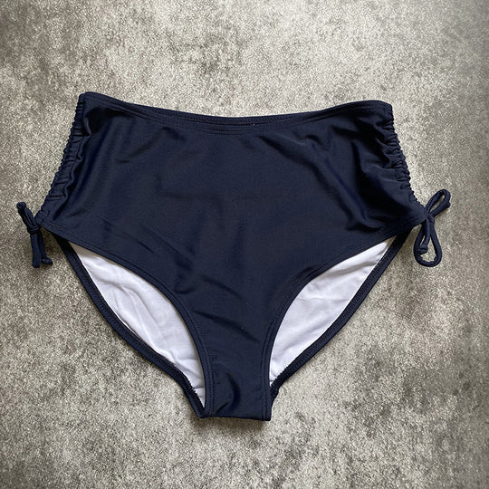 Damen Hochgeschnittene Bikinihose mit Raffung EB