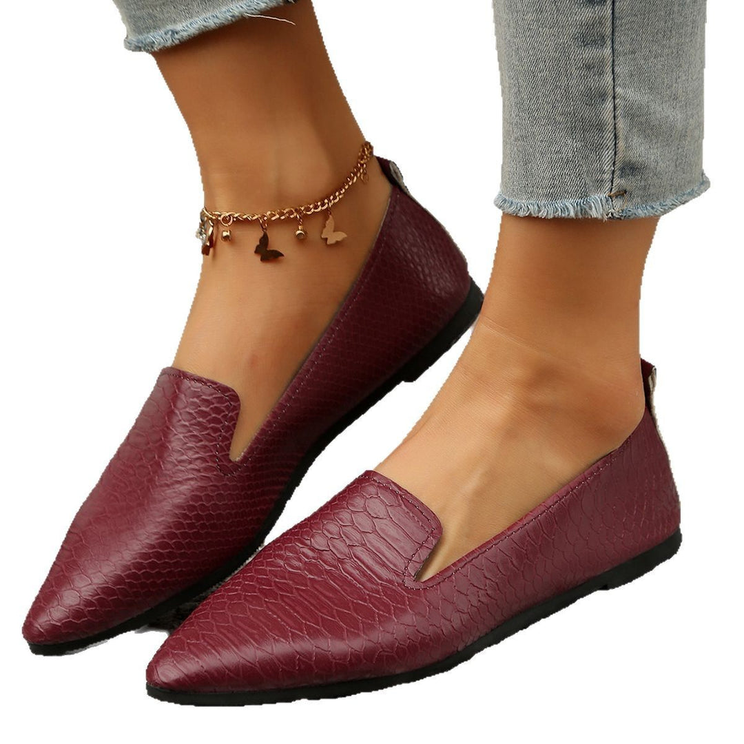 Damen Mokassin-Schuhe mit eleganter reptilartiger Optik und komfortablem Fußbett EB