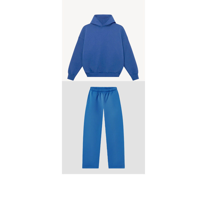 Unisex nan gemütliches Loungewear-Set mit hohem Rollkragen, relaxed-fit Sweatshirt und gerader Sweatpants EB